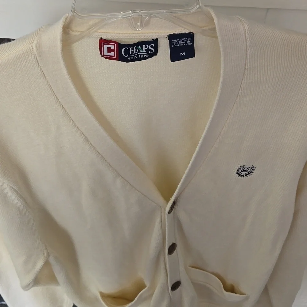 CHAPS V neck long sleeve sweater - Picture 5 of 10